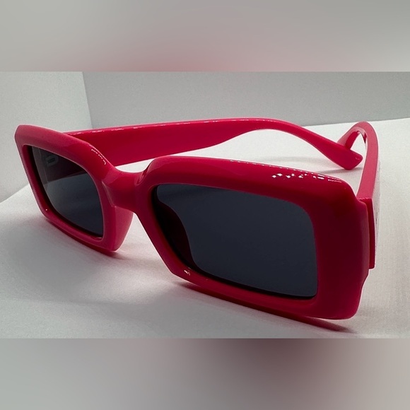 Retro Hot Pink Square Sunglasses - Y2K Style, UV400 Protection - New main image 7